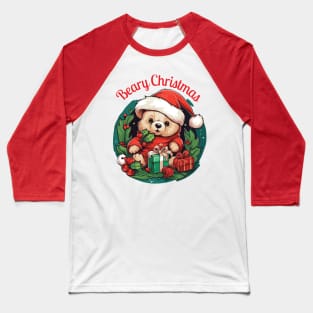 Beary Christmas - Cute Christmas T-shirt for Babies and Kids Girls and Boys Alike Baseball T-Shirt